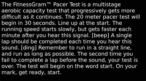 the pacer test script